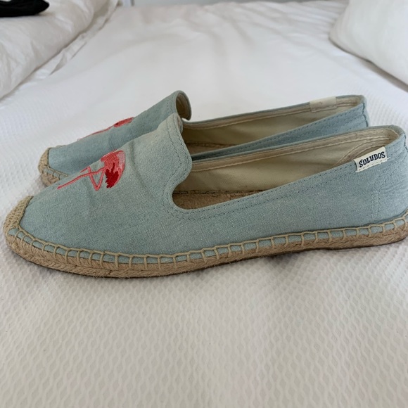 Soludos Espadrille Flamingo Slide Slipper - Picture 3 of 8